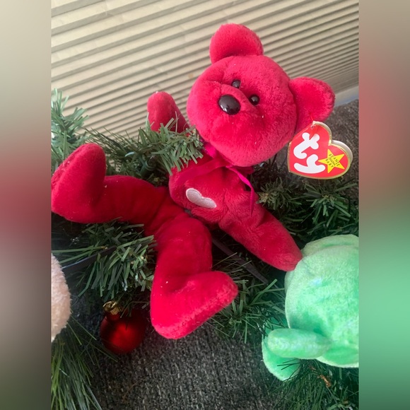 TY BEANIE BABY COLLECTABLE BEARS HOLIDAY LIGHT UP WREATH - Picture 12 of 16
